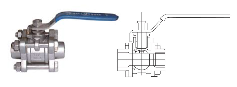 CZY15-12-Q71N三片式內(nèi)螺紋球閥